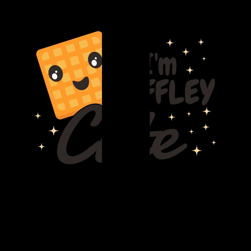 Süßes Waffle Design Je suis Waffley Mignon