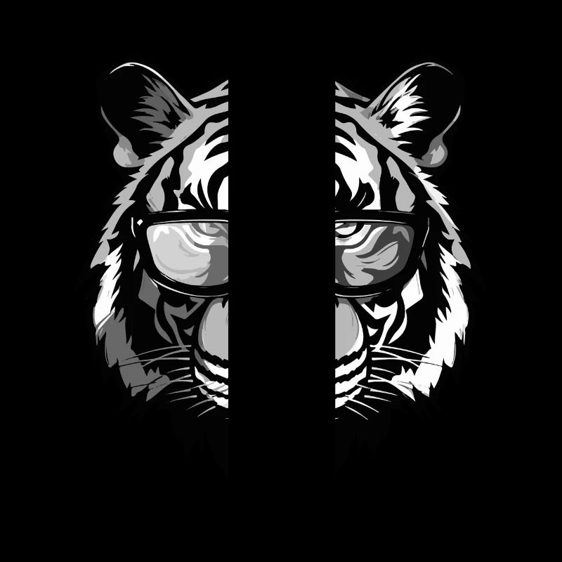 Tiger Head Portrait Cool