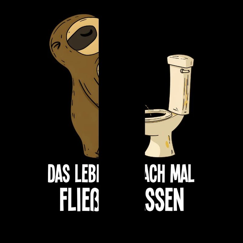 Faultier Lustig Leben Einfach Mal Fließen Lassen