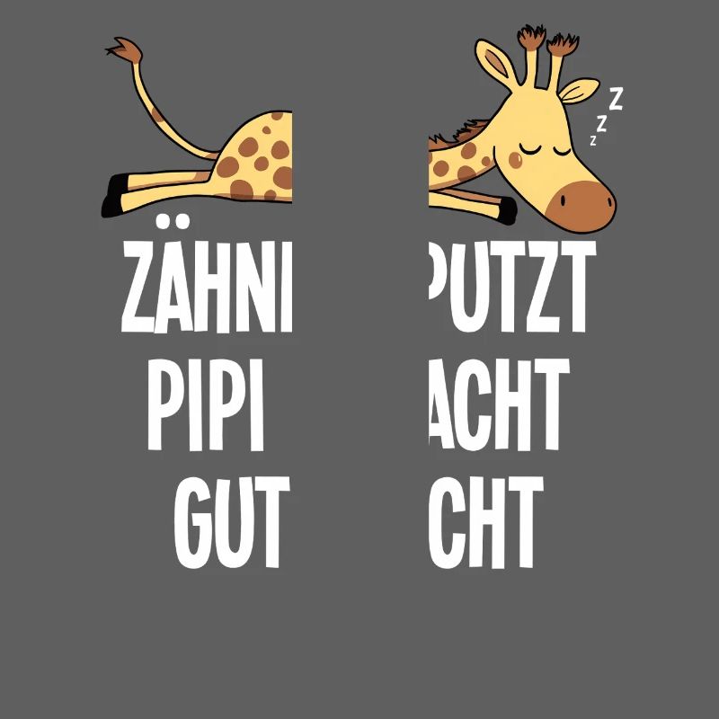 Teeth brushed Good night sleeping giraffe