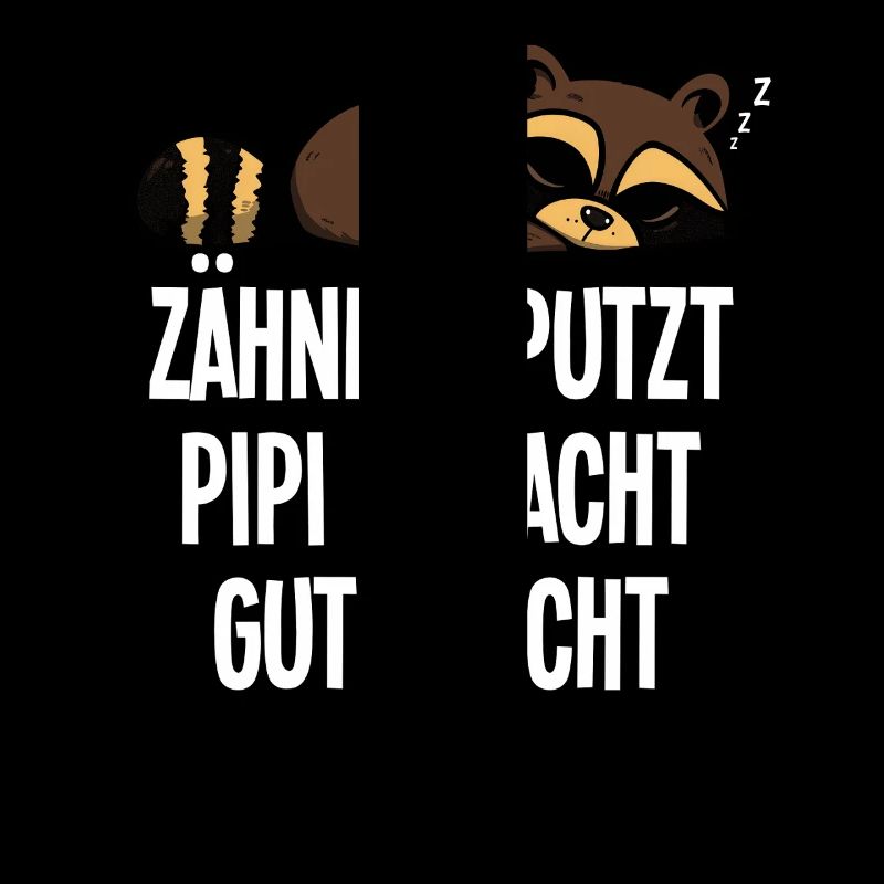 Raccoon Teeth Brushed Good Night Pajama Gift
