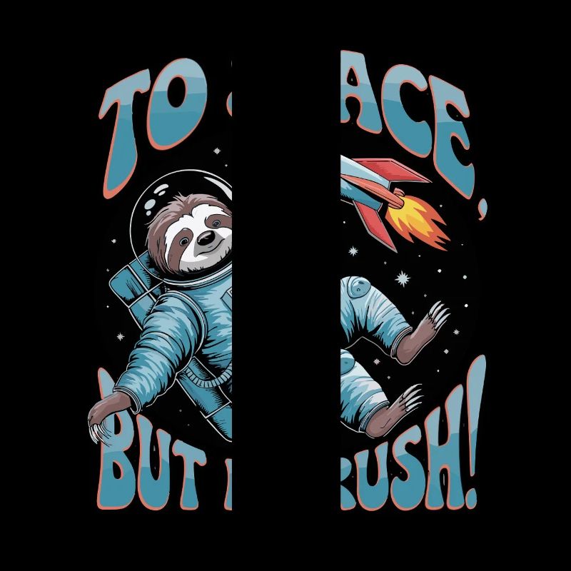 Cozy space trip with sloth astronaut