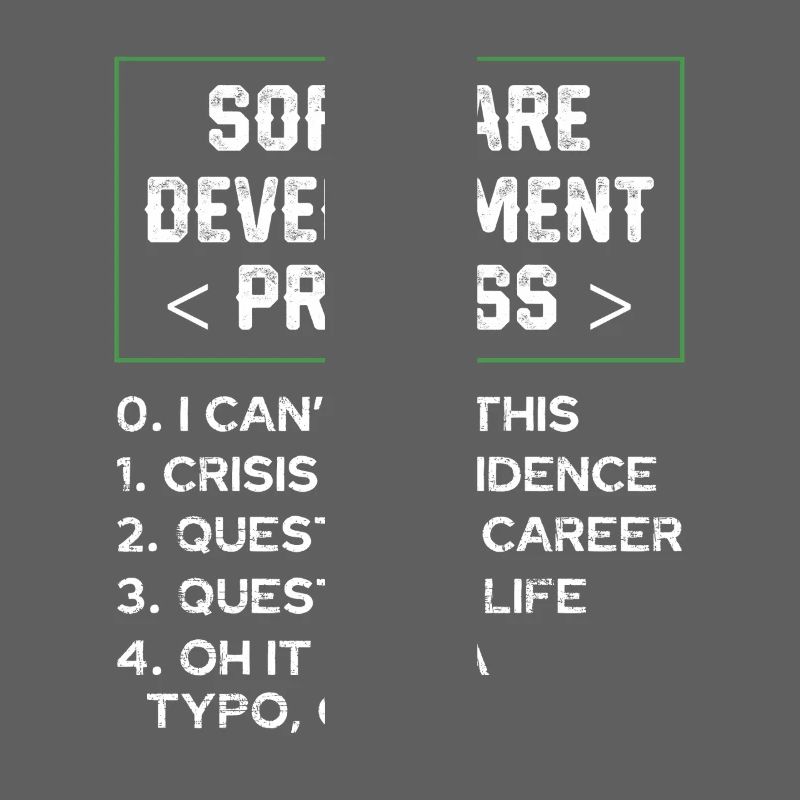 Programmeur d’humour de processus de développement de logiciels