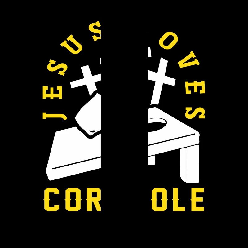 Jesus Liebt Cornhole Spieler Design