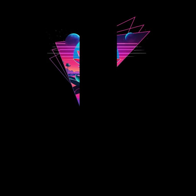 Retro Wave Lotus Triangle