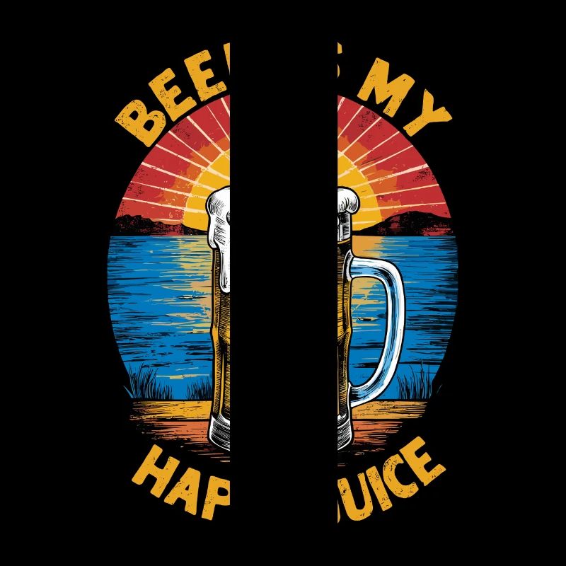 Beer Is My Lucky Juice Sunset