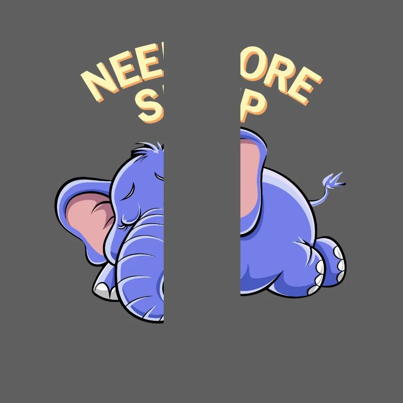 Cute sleeping elephant looking for more sleep
