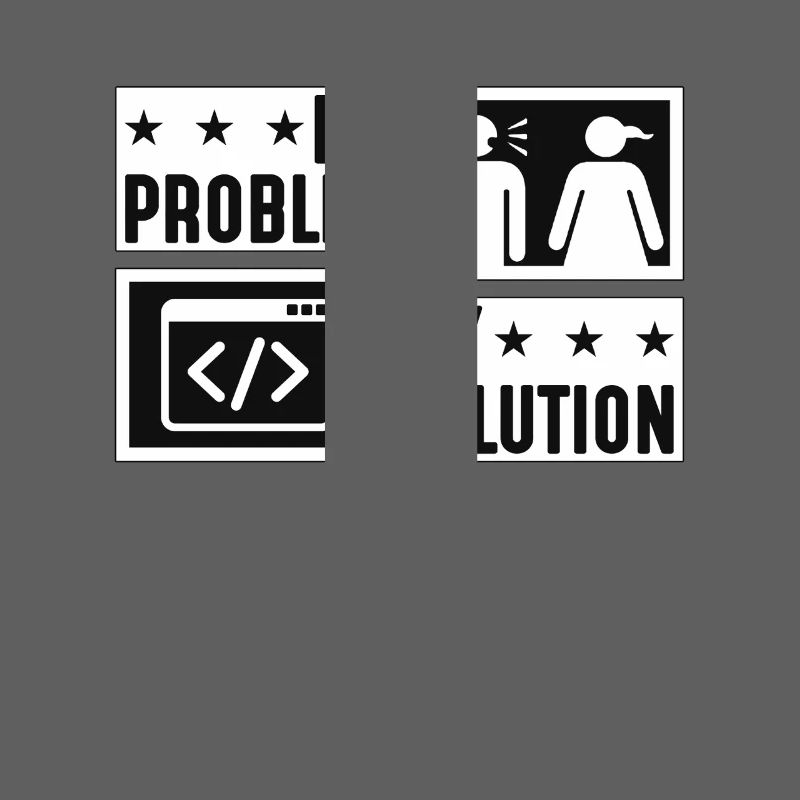 Online Coder My Problem My Solution Pictogram Mom