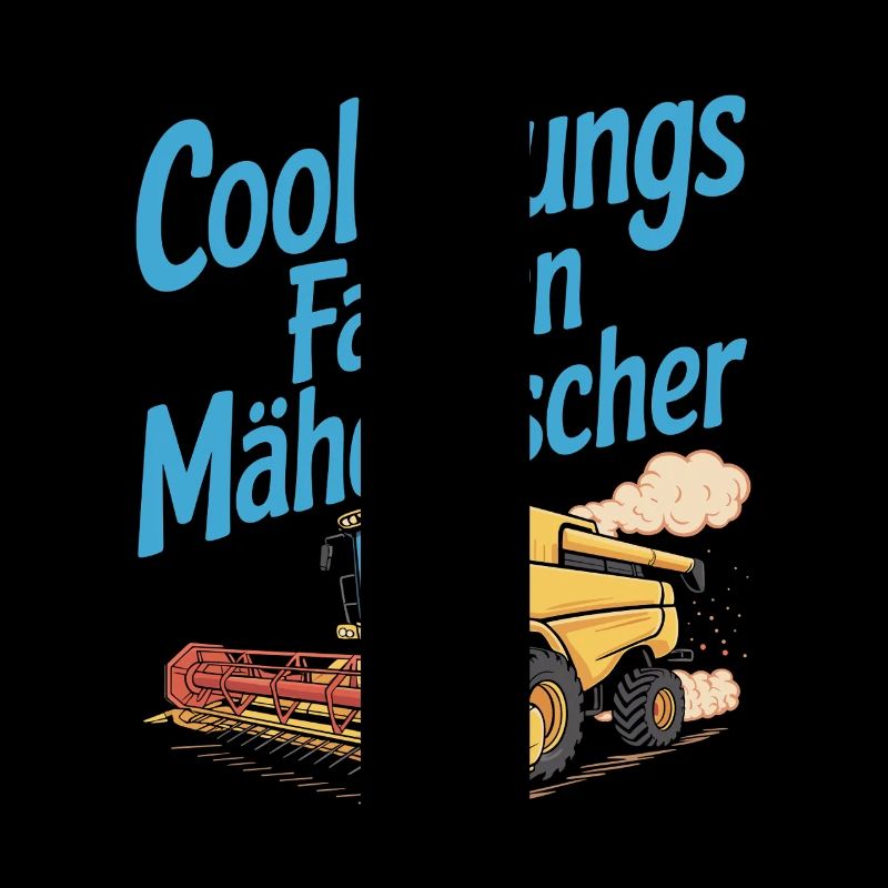 Cool guys conduisant une moissonneuse-batteuse