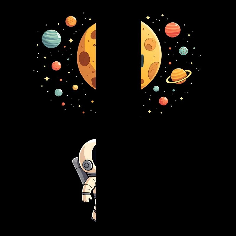 Astronaute mignon 4e anniversaire garçon espace
