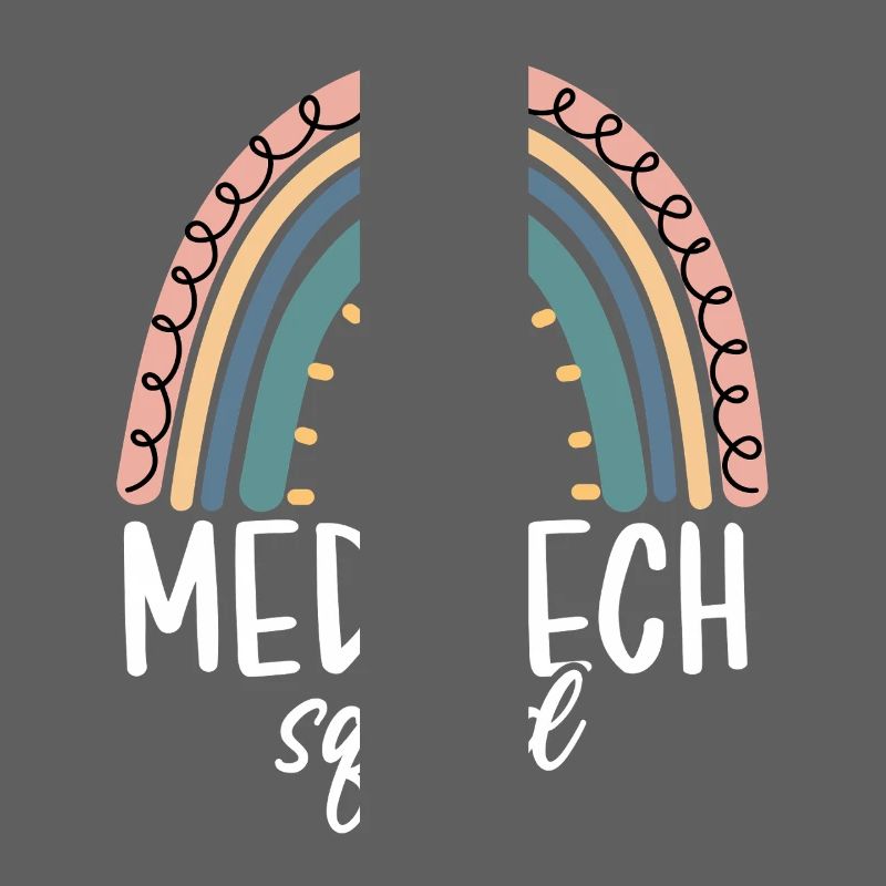 Med Tech Squad Boho Rainbow Funny Medical Lab