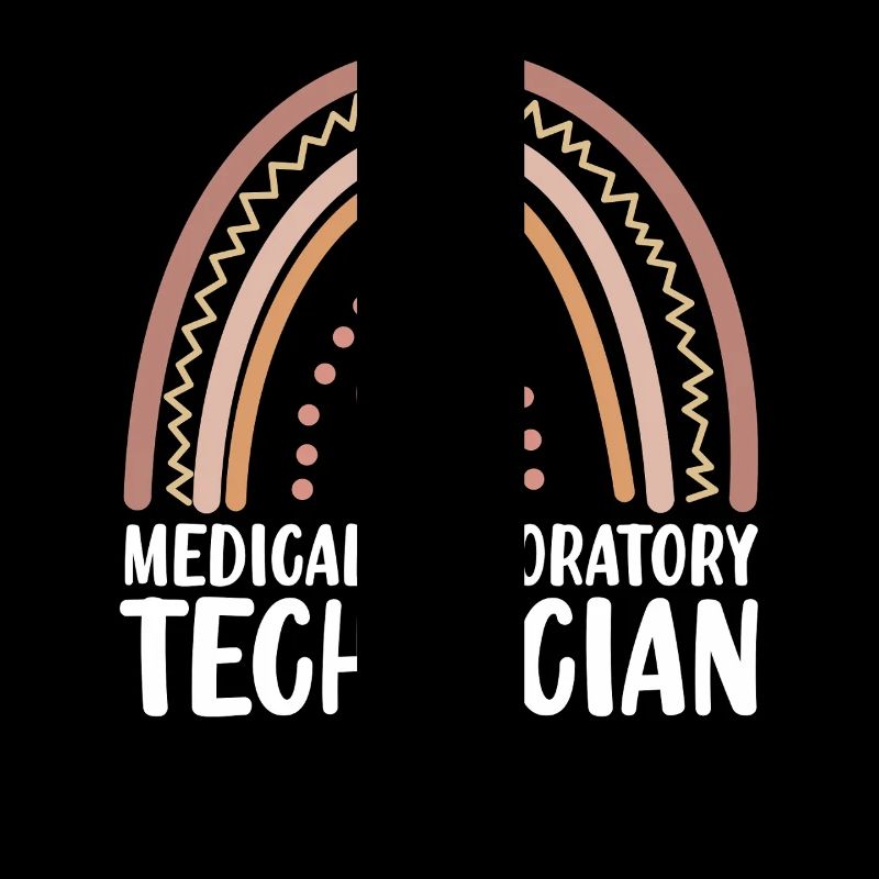 Medical Laboratory Technician Boho Rainbow Funny