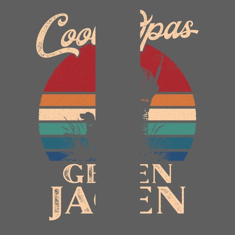 Coole Opas gehen Jagen Retro Großvater