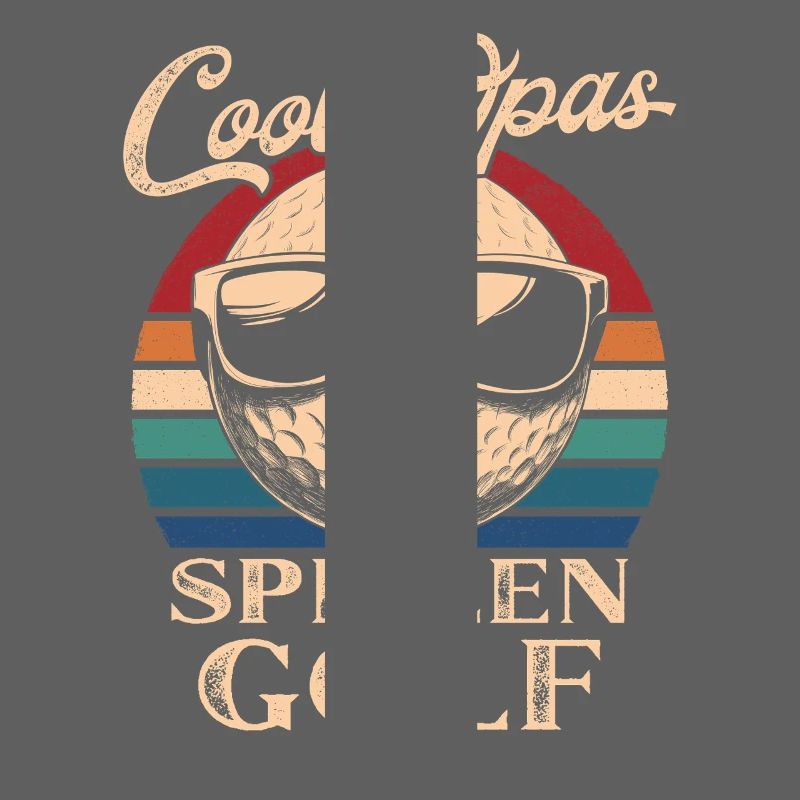 Coole Opas spielen Golf Retro Großvater