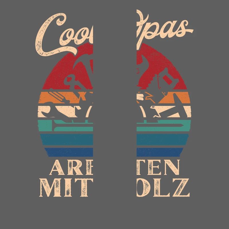 Coole Opas arbeiten mit Holz Retro Großvater