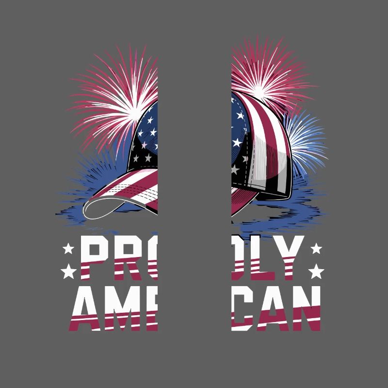 Casquette fièrement américaine avec feu d’artifice