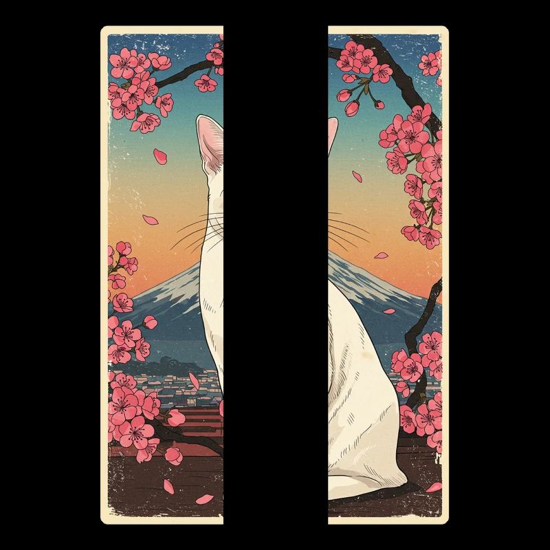White Cat Cherry Blossom