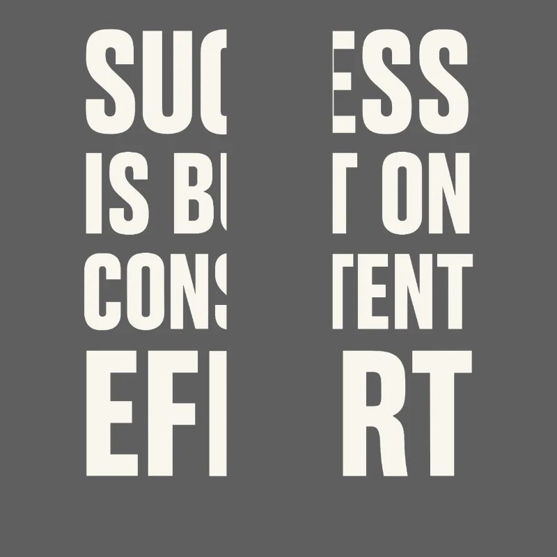 Success comes from consistent effort -