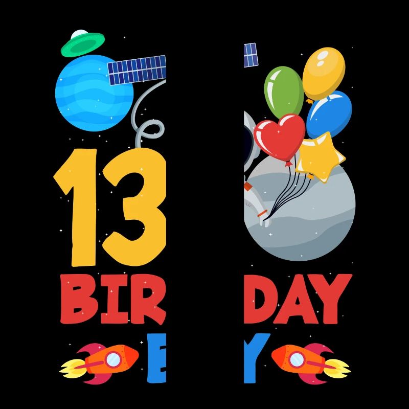 13 Anniversaire Garçon Astronaute Espace