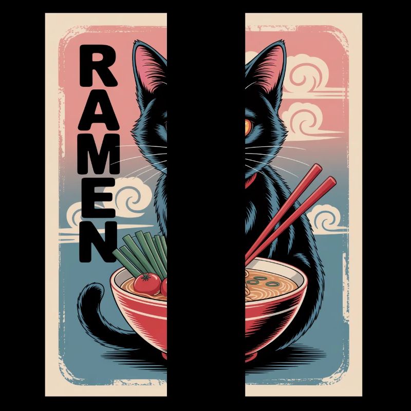 Ramen Katze Im Japanischen Stil