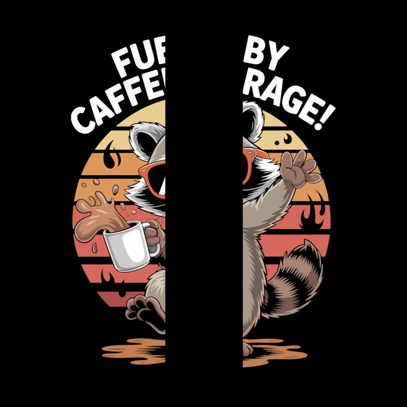 Lustiger Waschbär mit frechem Spruch