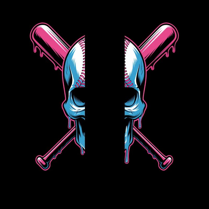 Baseball Skull Batte de Baseball