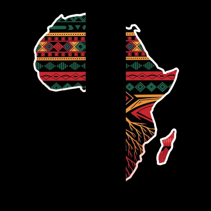 African Pattern Card with Roots