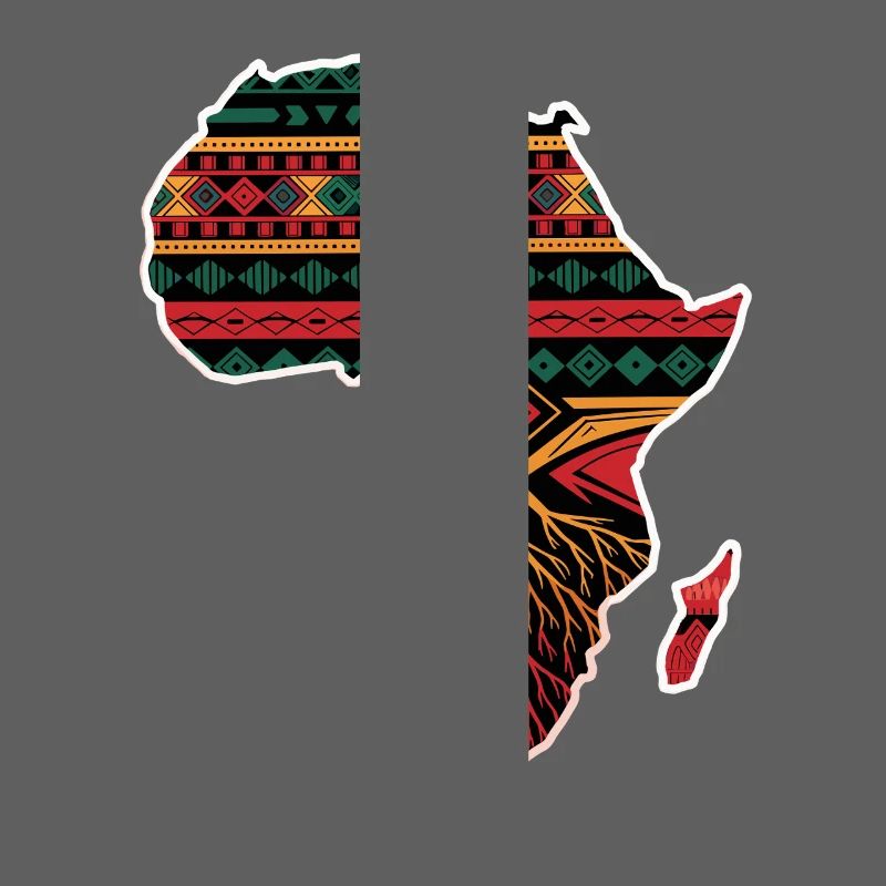 African Pattern Card with Roots