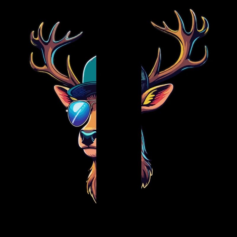 Cool Deer Deer Head Hunter Hunting Wild Forest