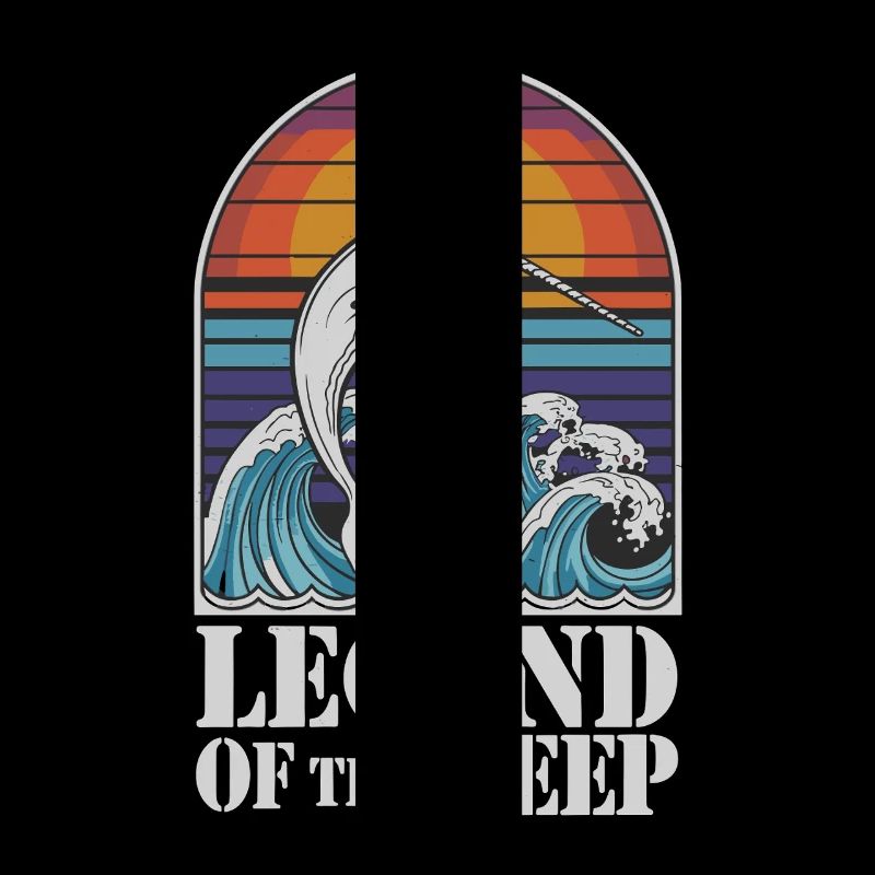Legend Of The Deep Narwal Illustration Mit