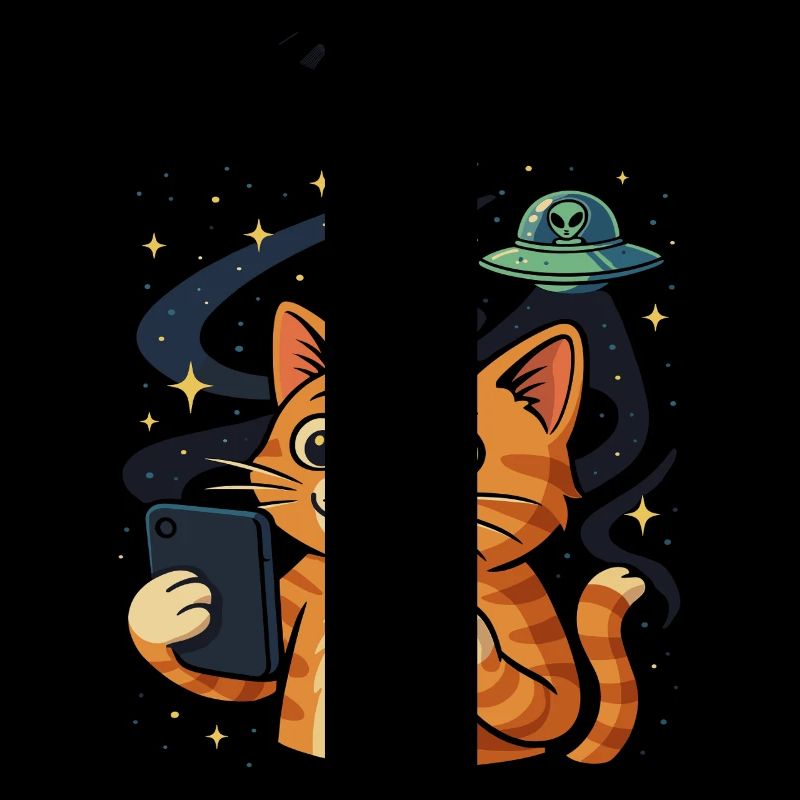 Chat de l’espace avec OVNI extraterrestre
