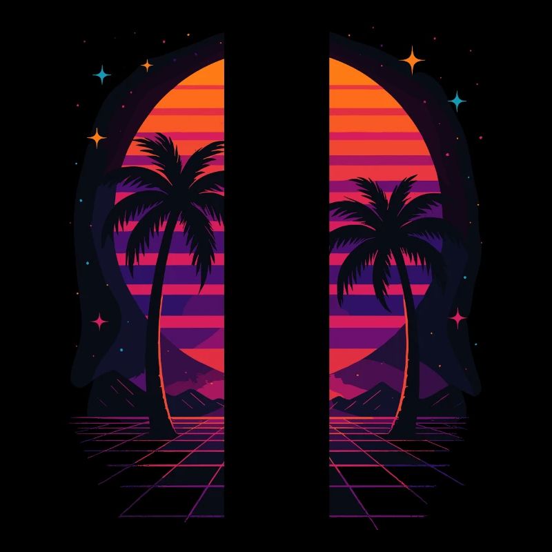 Synthwave Cowboy - Kleidung Wüste