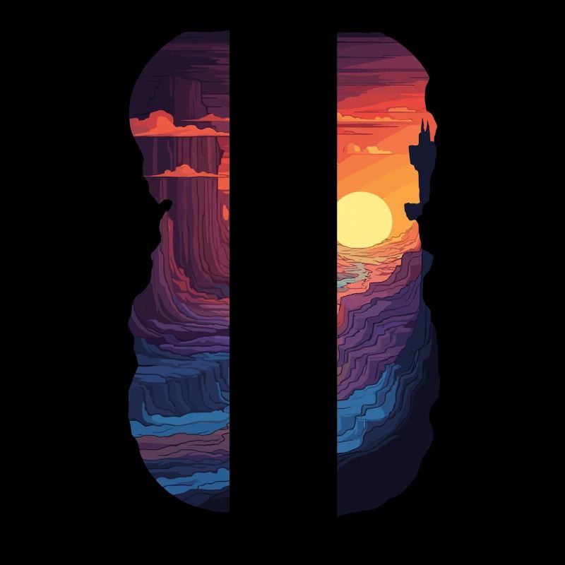 Coucher de soleil dans le canyon - Aventure dans le