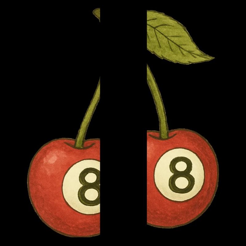 Kirsche 8 Ball Retro Pool Vibes Design