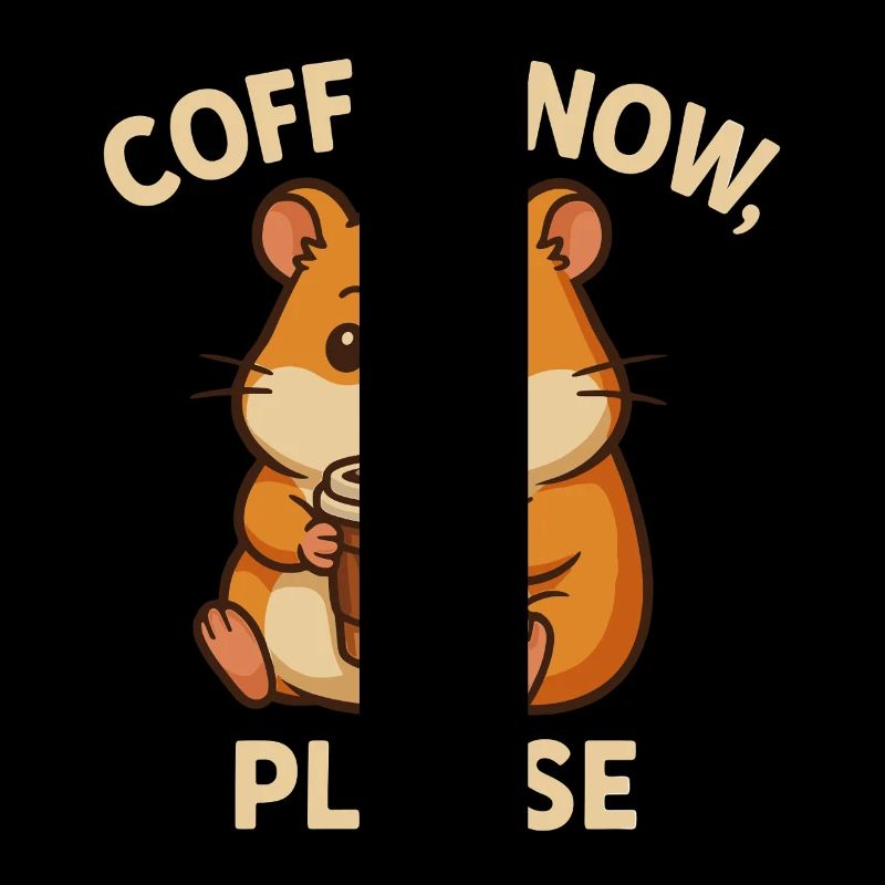 Café maintenant s’il vous plaît hamster mignon