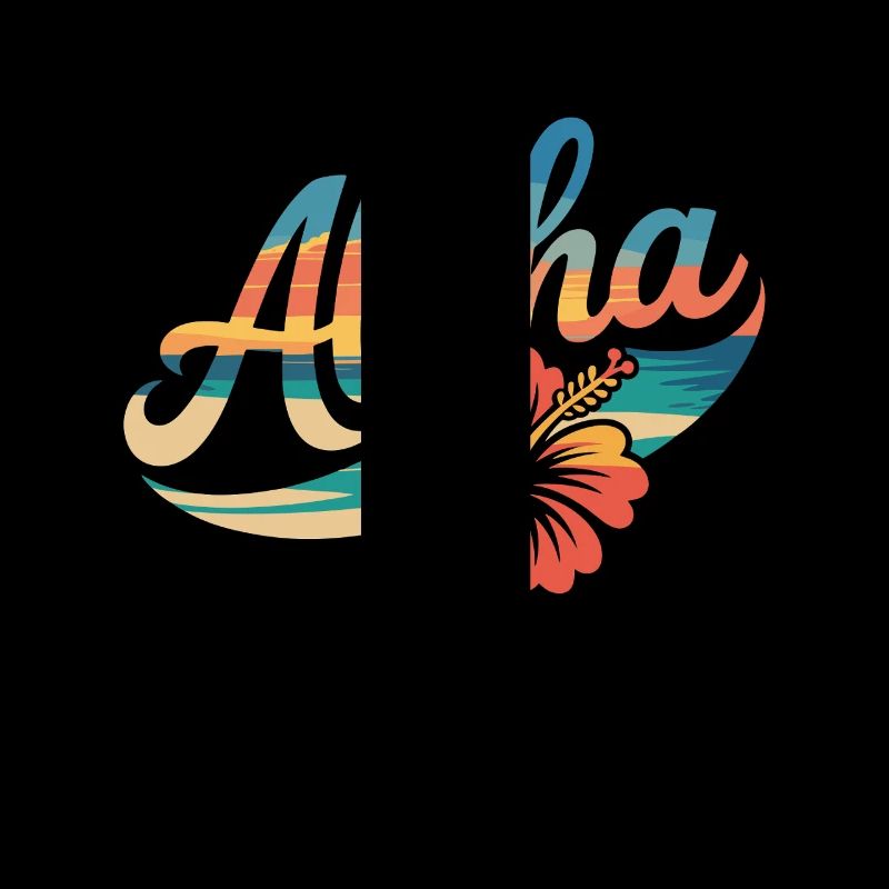 Aloha Summer Hibiscus Beach Sunset