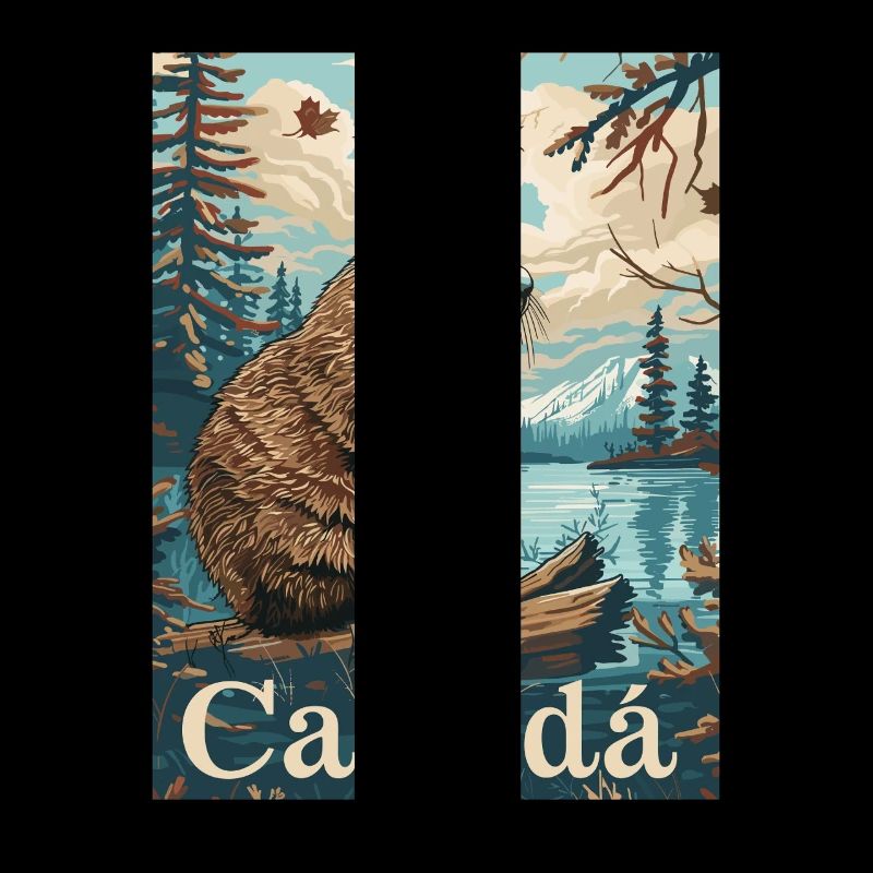 Canadian Beaver By The River In Beautiful Setting