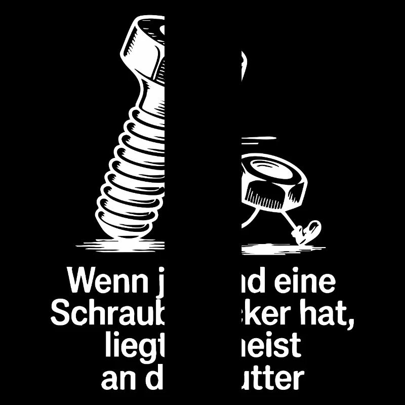 Wenn jemand eine Schraube locker hat Mutter Spruch