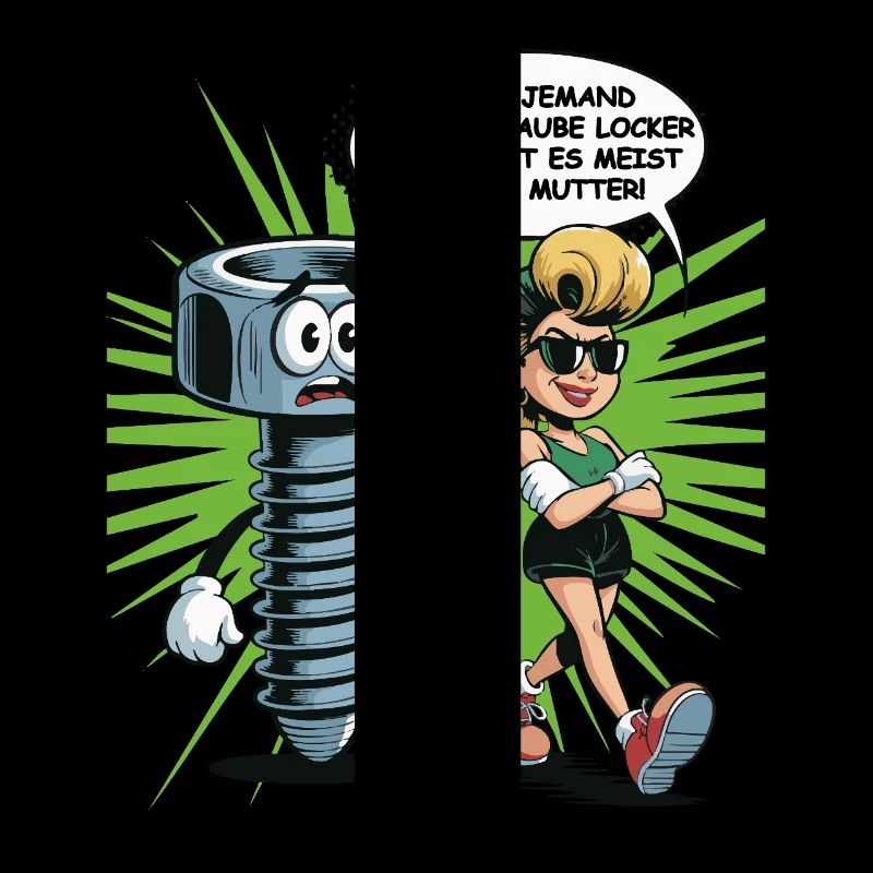 Wenn jemand eine Schraube locker hat Mutter Spruch