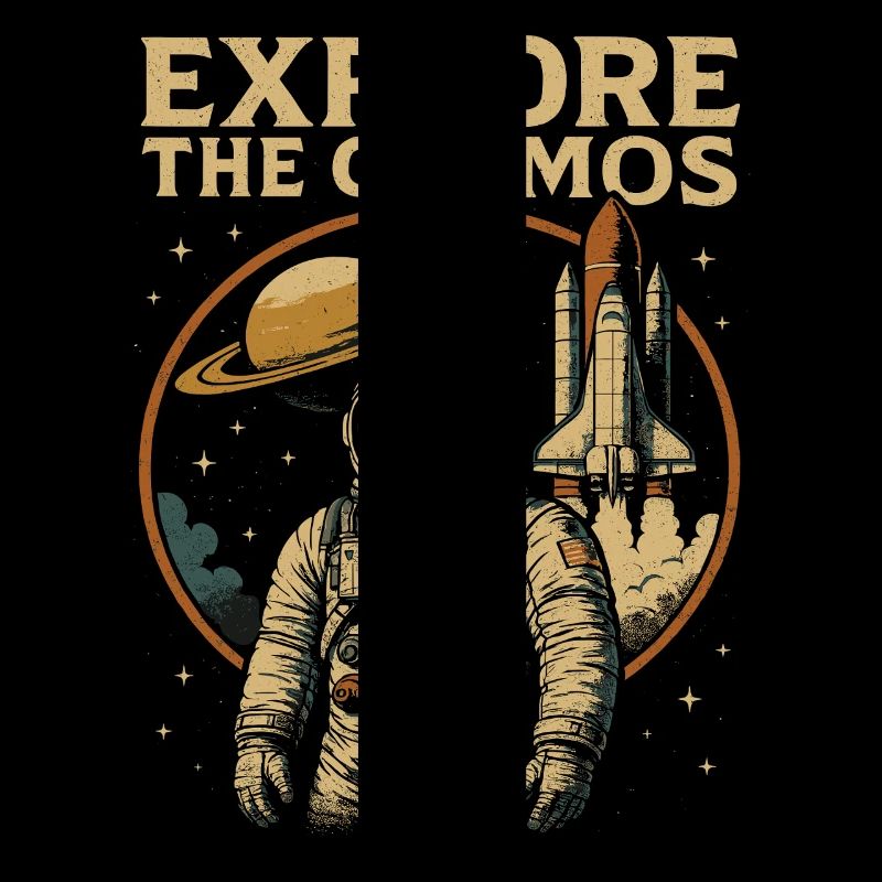 Explorez l’univers avec un astronaute et une fusée