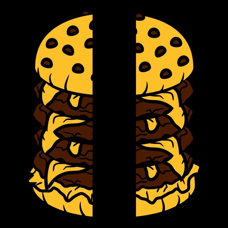 design high multiple lay cool hamburger cheeseburg