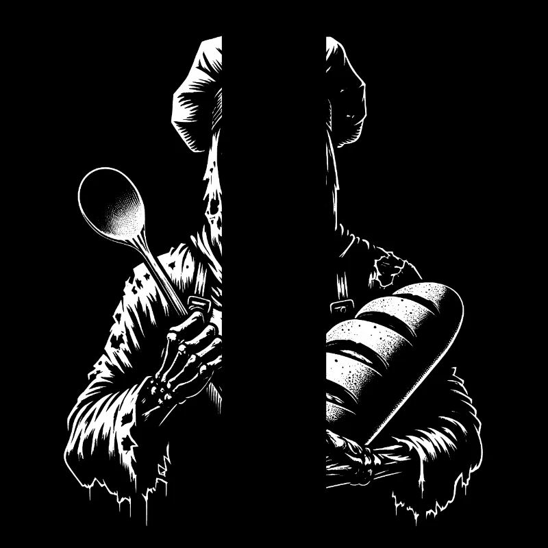Zombie as Baker - creepy horror baker