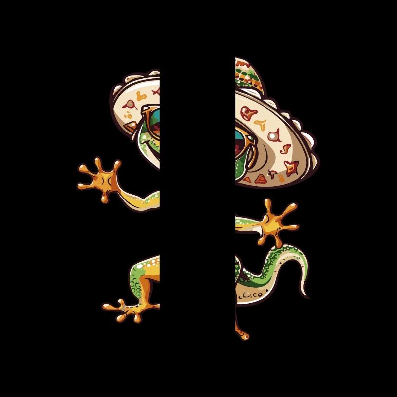 Lizard Comic Funny Sombrero