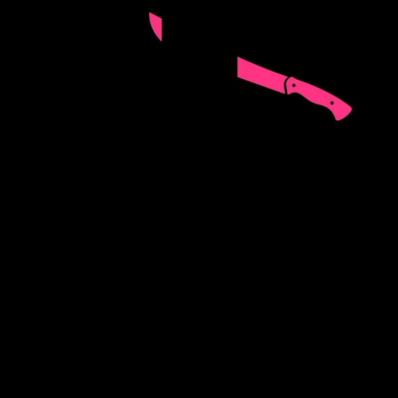 Ein Zombie mit einer Machete im Kopf