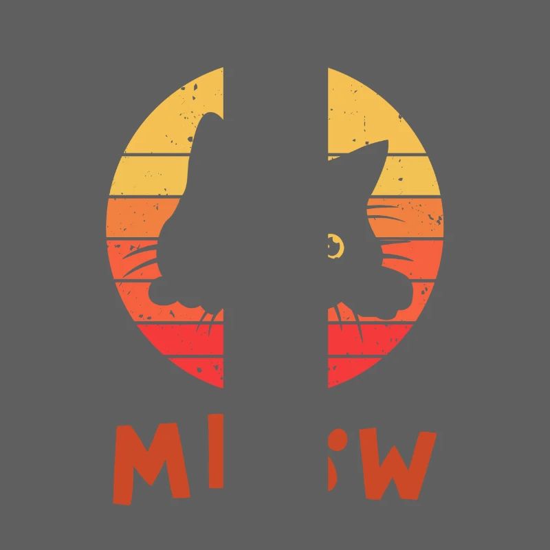 Retro Schwarze Katze 1