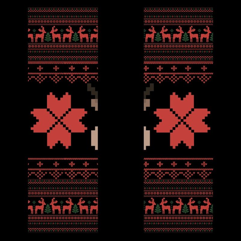 Pixel de Noël avec renne de Noël