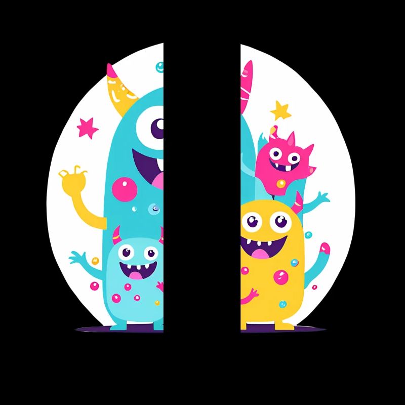 Cute and funny cuddle monster kids