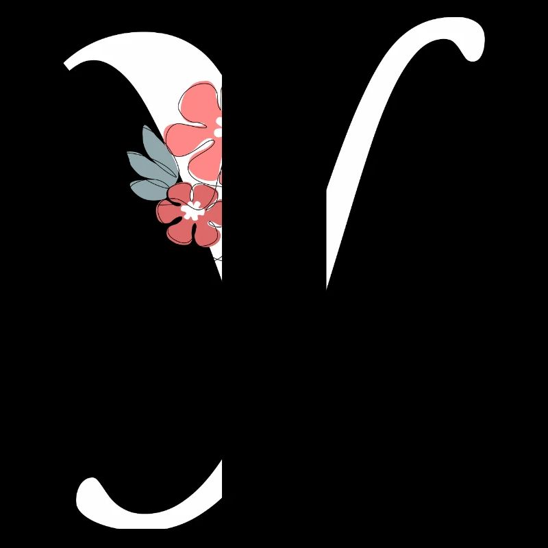 Lettre y fleurs minimalistes