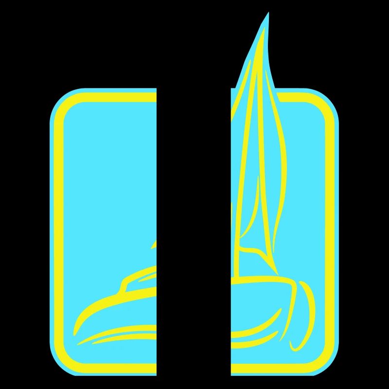 Sailing Logo Icon Square Sailboat Ship