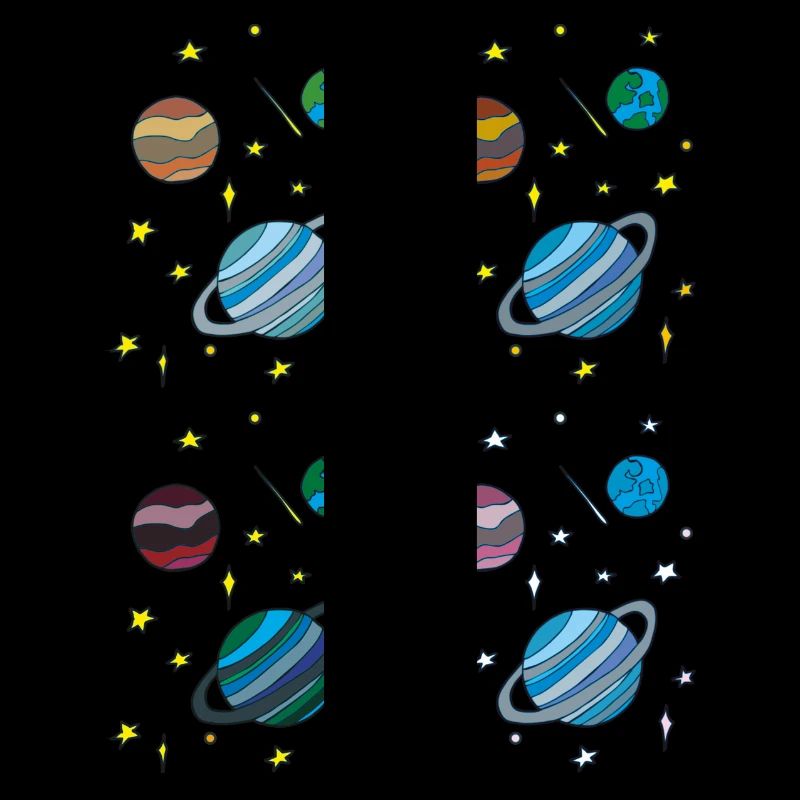 Planet pattern colorful